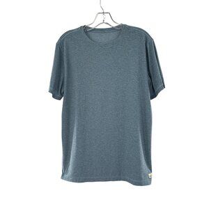 Vuori Heathered Blue Crew Neck T-Shirt M stretch athletic‎